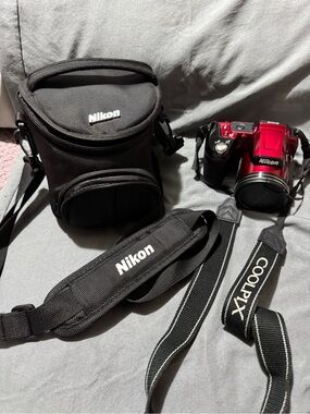 Nikon CoolPIX L840 Red Digital Camera with Nikon Case and Strap